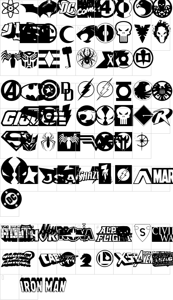 character map