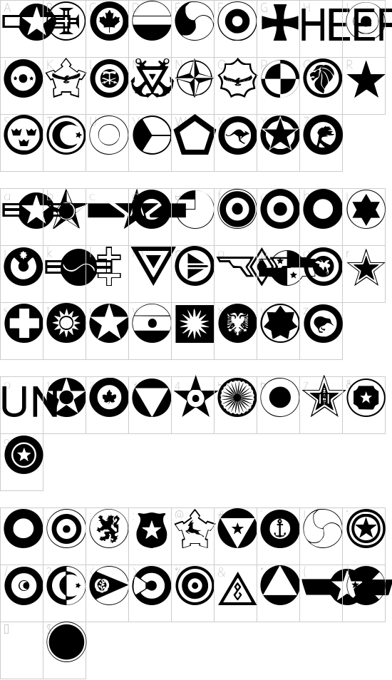 character map