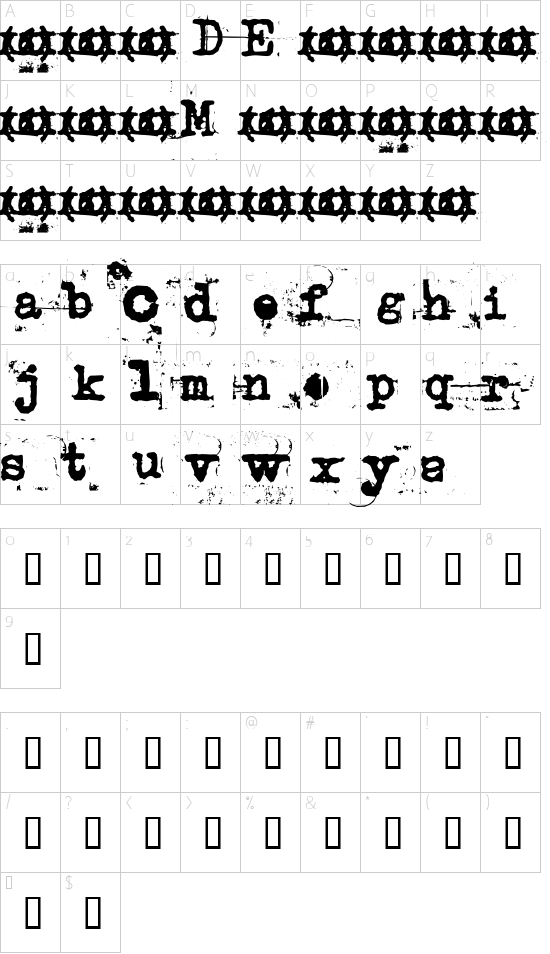 character map