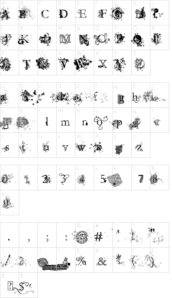 character map