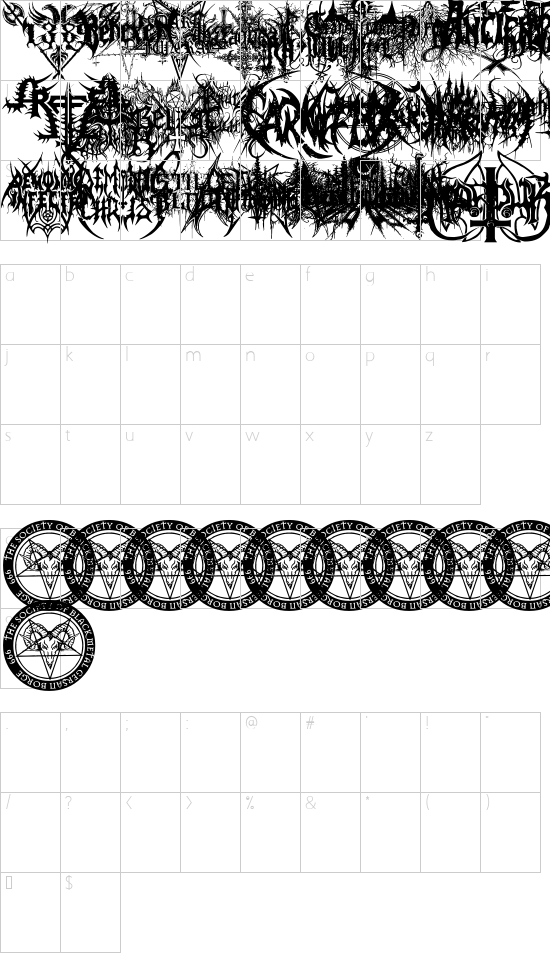character map