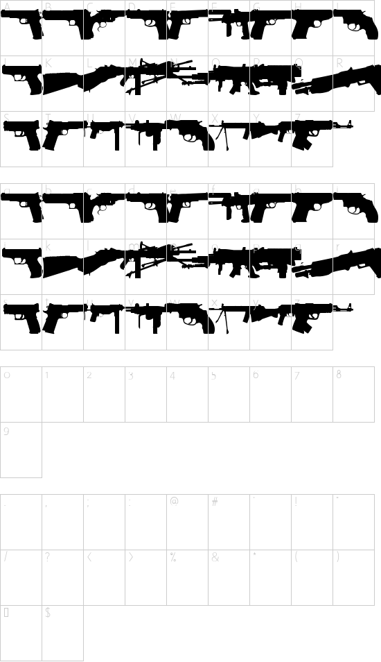 character map
