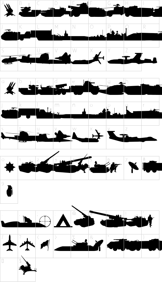 character map