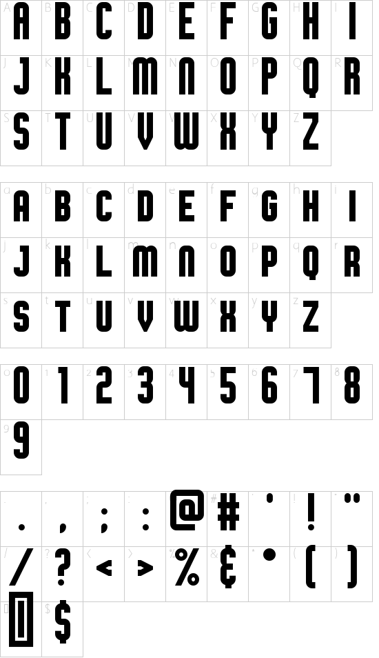 character map