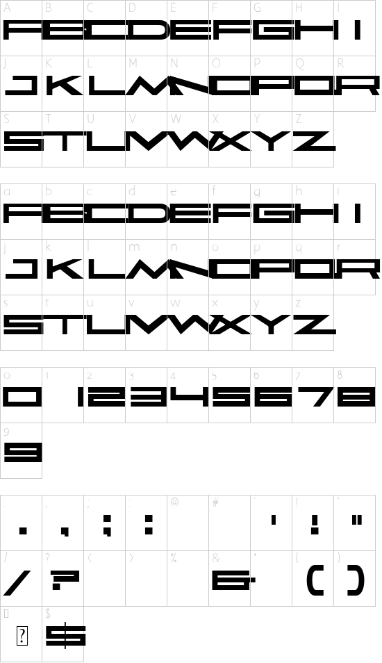 character map