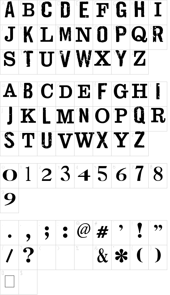 character map